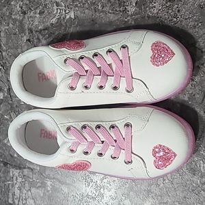 Glitter Heart Light Up Sneakers